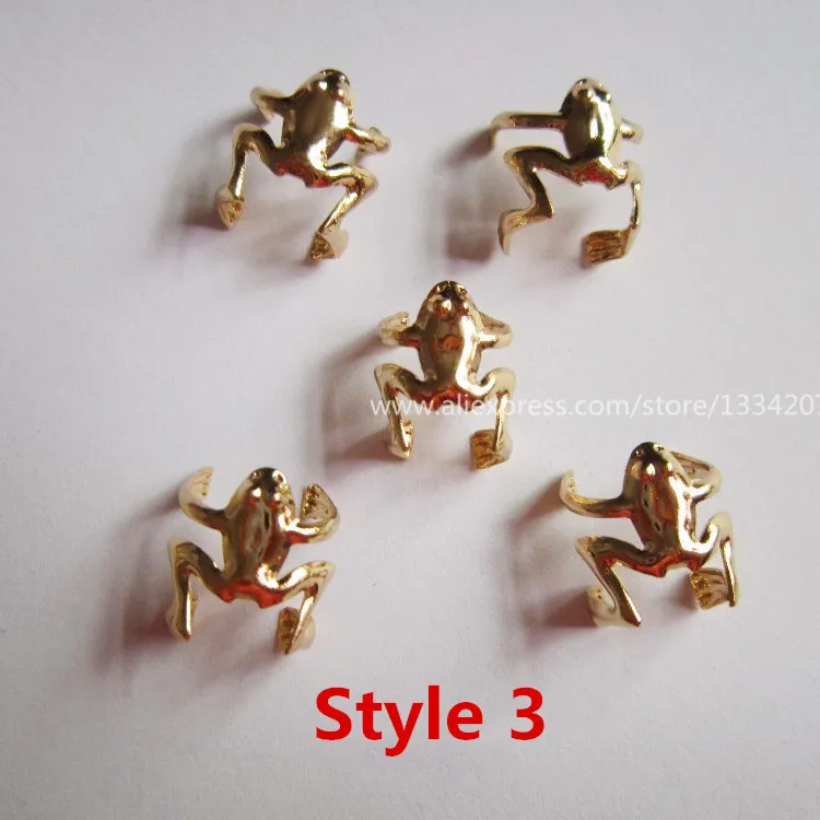 5 звёзд золотистые/Серебристые мужские/лягушки регулируемые волосы оплетка