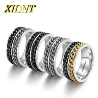 xidnt fashion hip hop cool stainless steel double chain rotating mens and women jewelry party leisure sports gift high quality