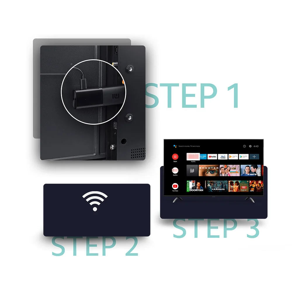Глобальная версия Xiaomi Mi TV Stick 1080P Android 9 0 четырехъядерный процессор 1 ГБ ОЗУ 8 Гб ПЗУ