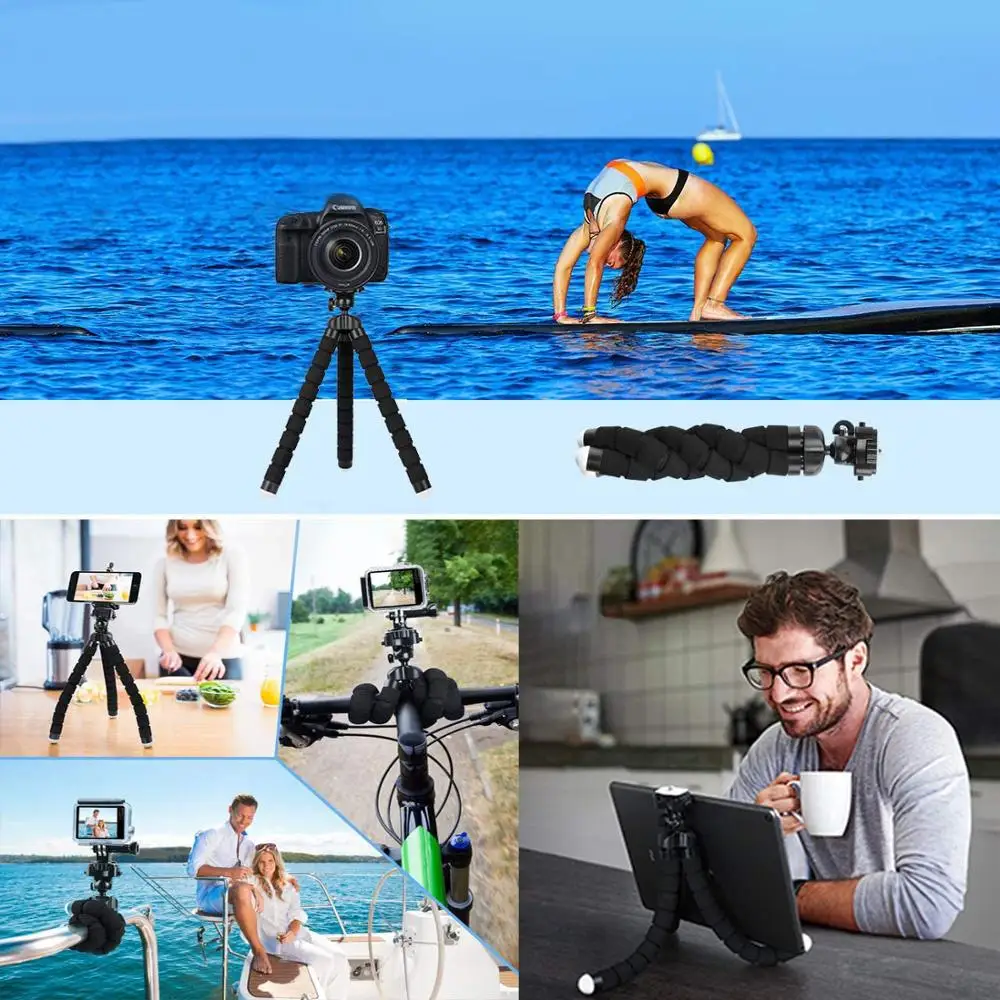 Гибкий штатив-Трипод Untoom для iPhone 11 Pro Max Xs Samsung мини-штатив с подставкой камеры GoPro 8