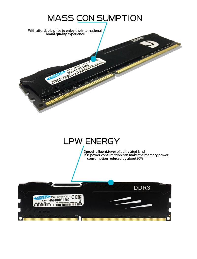 KANMEIQi DDR3 ram 8 Гб 1866 1600 настольная память с радиатором pc3 dimm 4 Гб 1333 МГц 1,5 в CL11