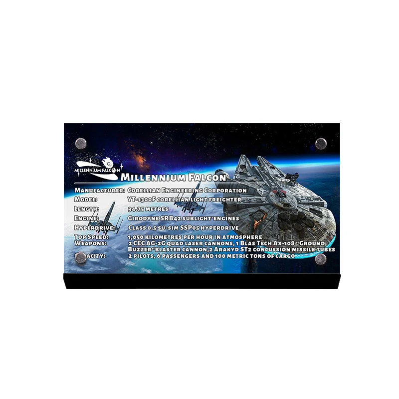 

The Acrylic Display Stand Brand For Wars 75192 Millennium Falcon Toys Building Blocks