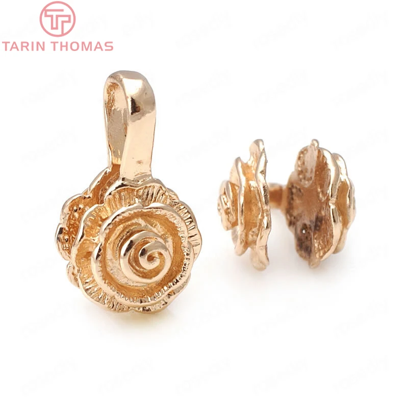 Латунные застежки-коннекторы для ожерелья 11 мм 24 К цвета шампанского (31902) 6 шт. |