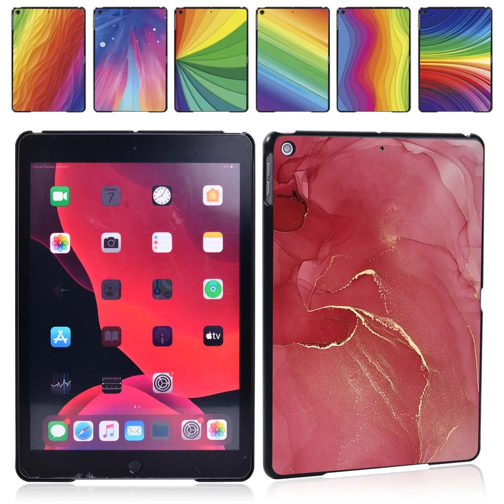 

Tablet Hard Shell Cover Case for Apple IPad 8 2020 8th Generation 10.2 Inch Watercolor Series Pattern Protective Shell + Stylus