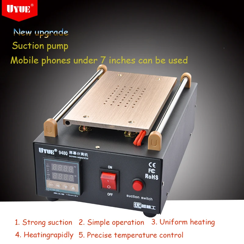 UYUE 948Q встроенный насос вакуумный сепаратор стекло ЖК-экран сенсорный экран