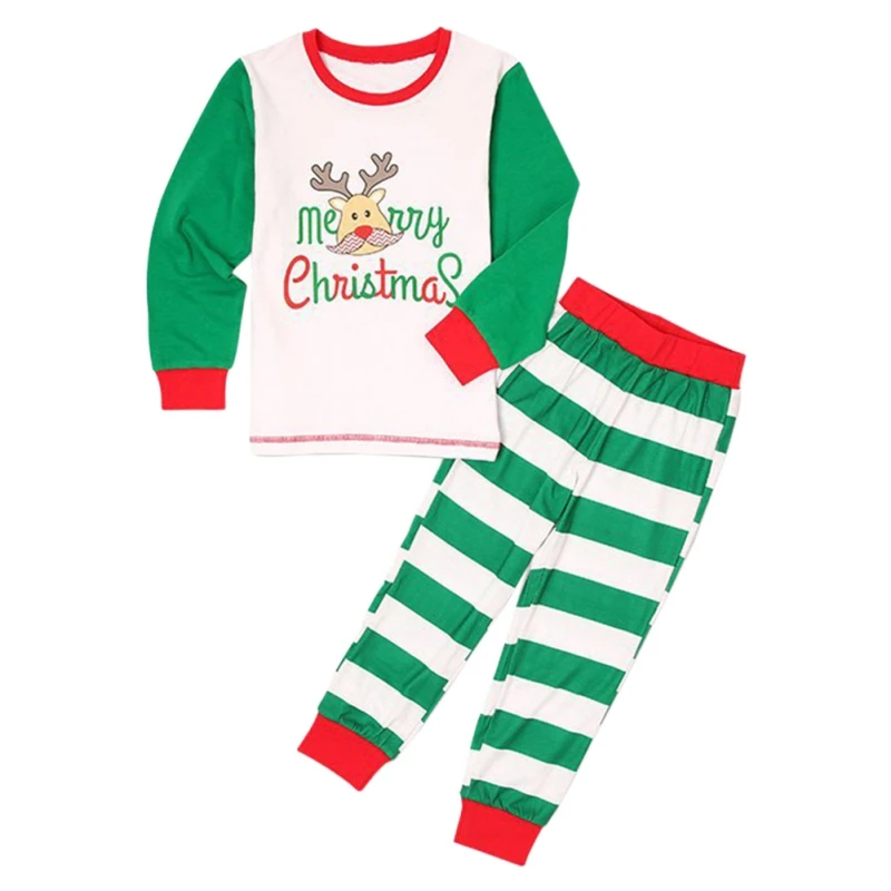 Новая Одинаковая одежда для всей семьи Рождественская Пижама с дизайном олень