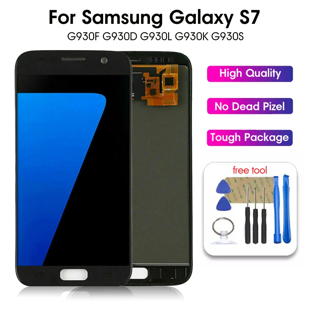

Сменный сенсорный ЖК-дисплей с цифровым преобразователем для Samsung Galaxy S7 G930