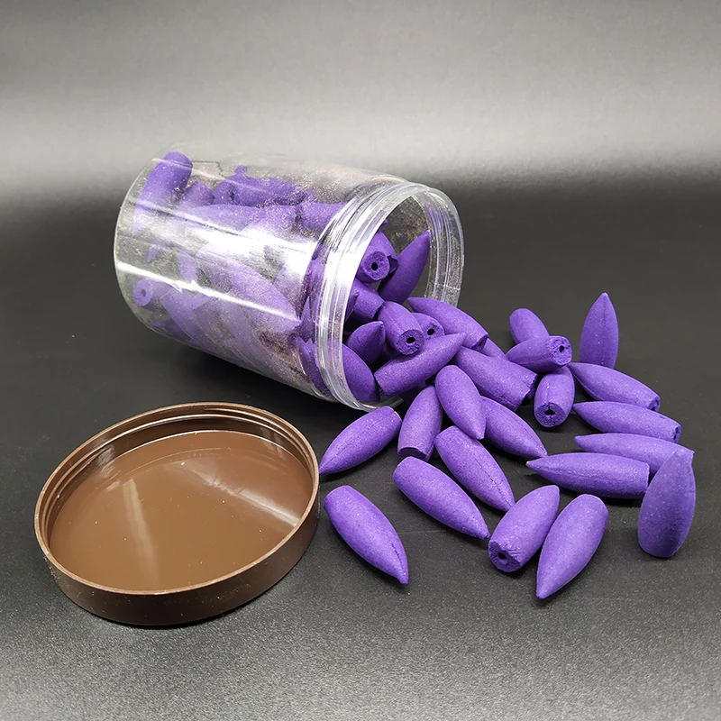 80 шт./кор. негабаритных обратного Ладан конуса в коробке Жасмин лимон ароматы для