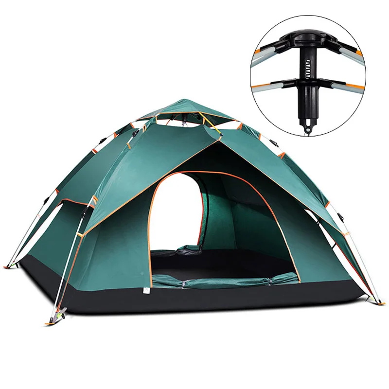 Палатка для кемпинга портативная легкая автоматическая 3-4 человек пикника