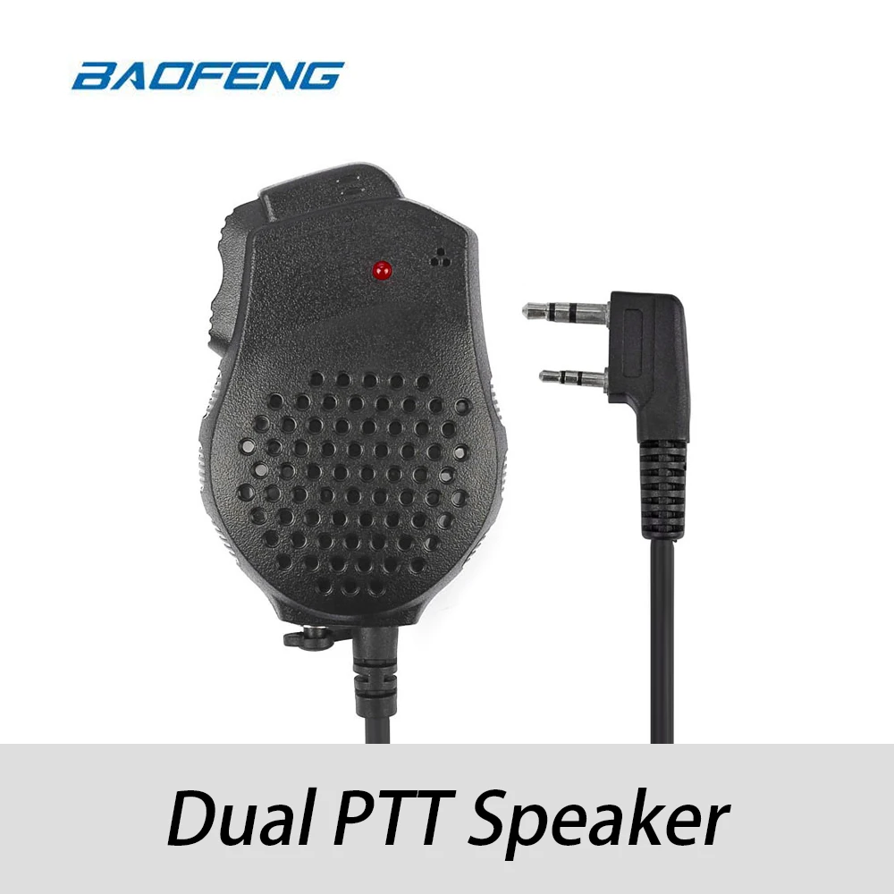Оригинальный Baofeng Dual PTT динамик для GT 5/ UV 82 серии/UV 82HX|two way radio sale|two scannertwo headset |