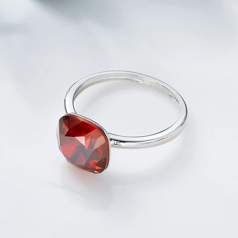 Cdyle украшенное кристаллом роскошное кольцо Синий Красный Модный Романтический