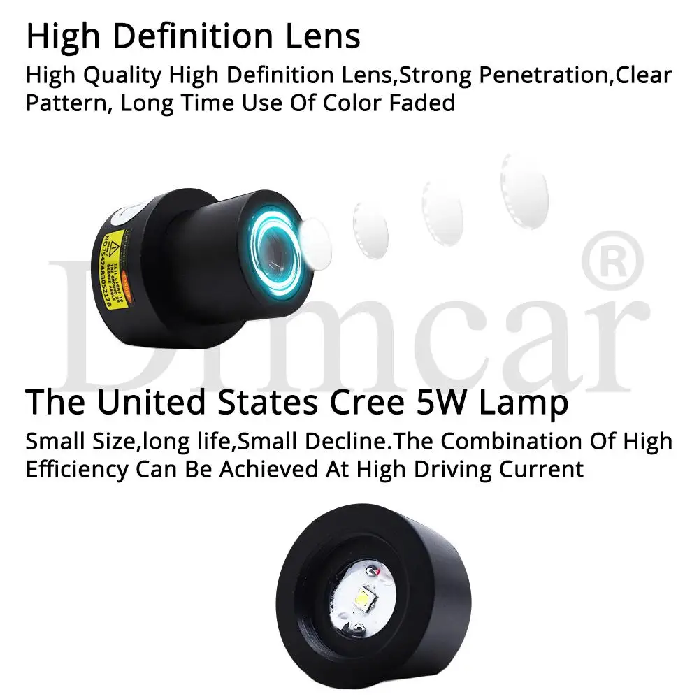 2X автомобильный ангельские крылья добро пожаловать светильник теневая лампа