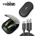 Беспроводные наушники-вкладыши, Bluetooth, 5,1, спортивные, водонепроницаемые, с сенсорным управлением и глубоким басом, с микрофоном, зарядка USB-C