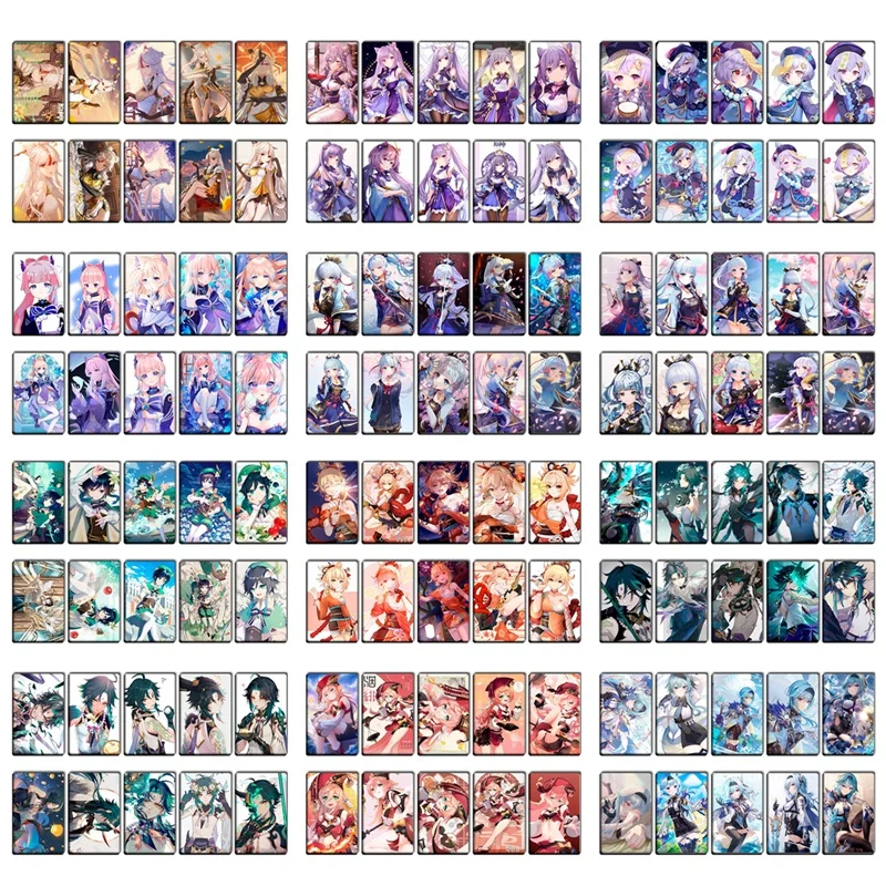 

10Pcs/Set Anime Genshin Impact Character Card Stickers Photocard Crystal Matte Lomo Cards Postcard For Fans Gift Collection