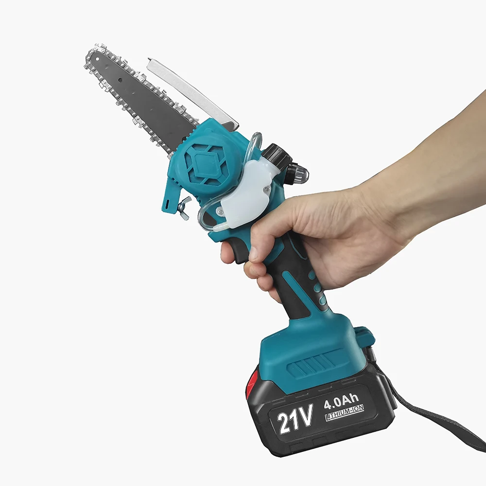 Brushless Electric Saw 1280W 6Inch 6M/S Chain 21V 4000mah Battery Cordless Chainsaws Woodworking Tools Garden Trimmer | Инструменты