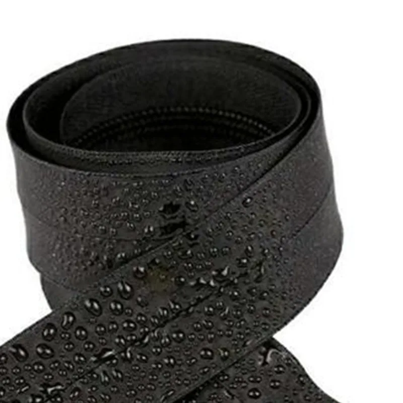 

5 Pieces of 20-70cm 3# Open End Black Waterproof TPU Nylon Zipper, Used For Handicrafts, Sewing Bags, Clothing Accessories