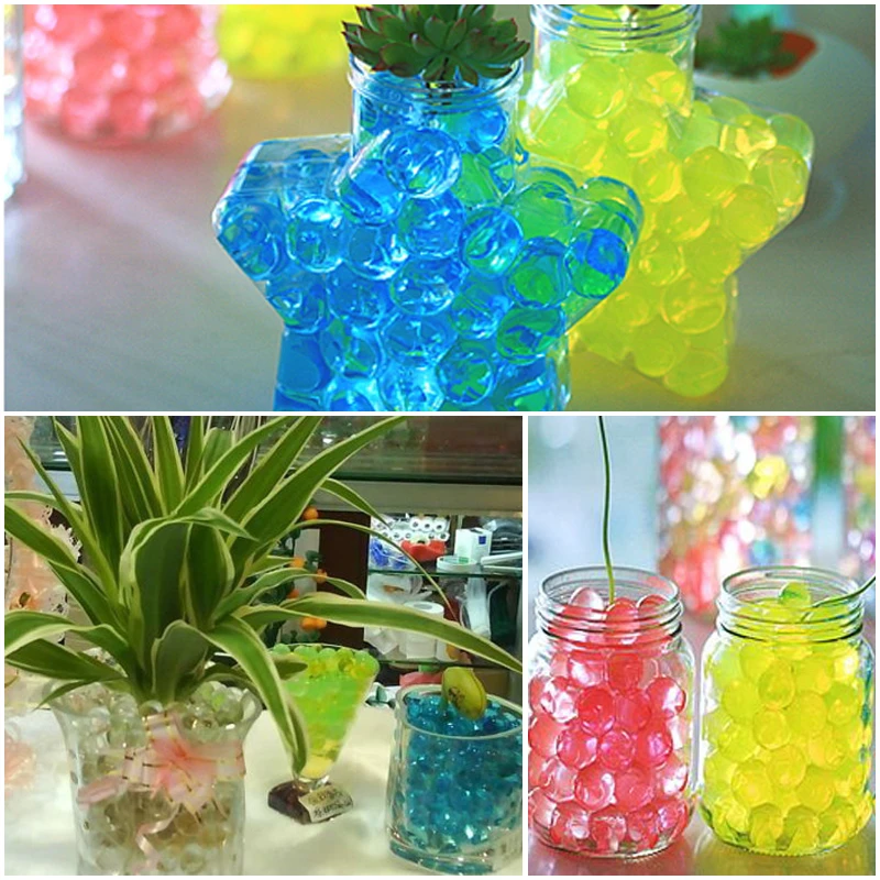 

1 Bag Water Beads Aqua Gems Bio Gel Balls Crystal Soil Wedding Vase Decoration