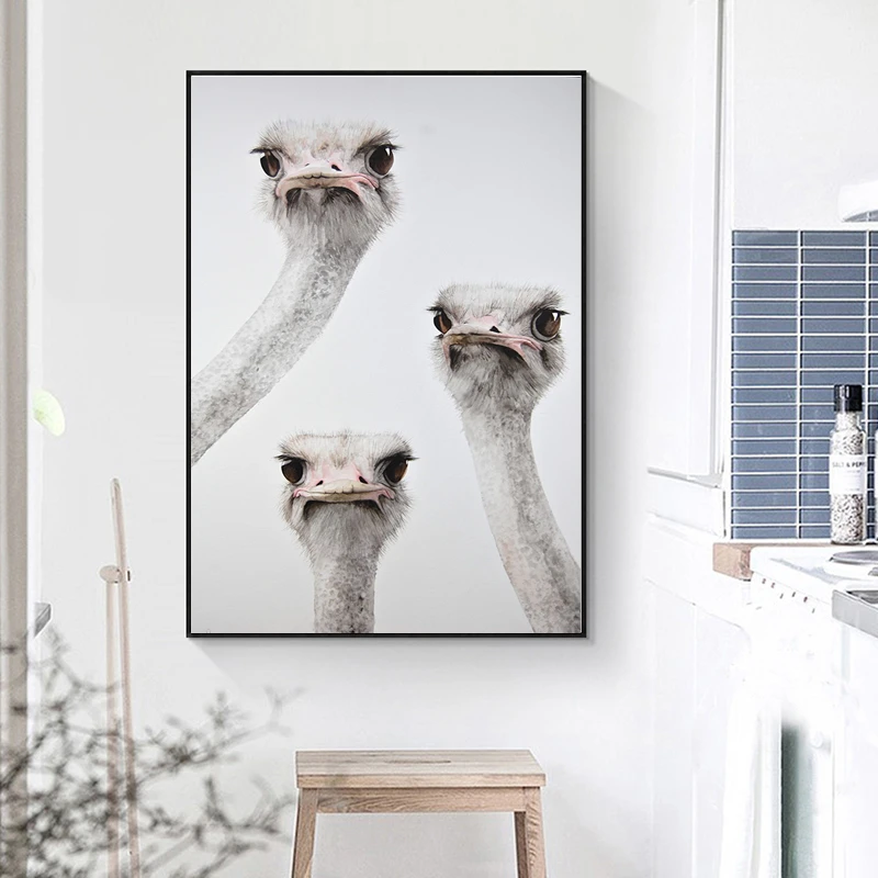 

home decoration cute animal paintings wall decor modern posters and prints grey and pink wall art printing dropshipping no frame