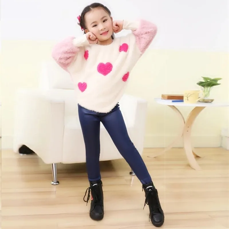 Леггинсы для маленьких девочек зимние детские леггинсы из плотного бархата