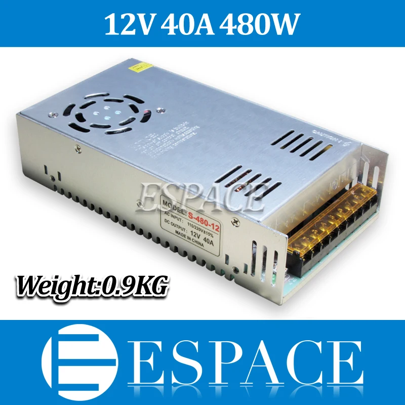 Новое поступление 12V 40A 480W Драйвер импульсного источника питания для