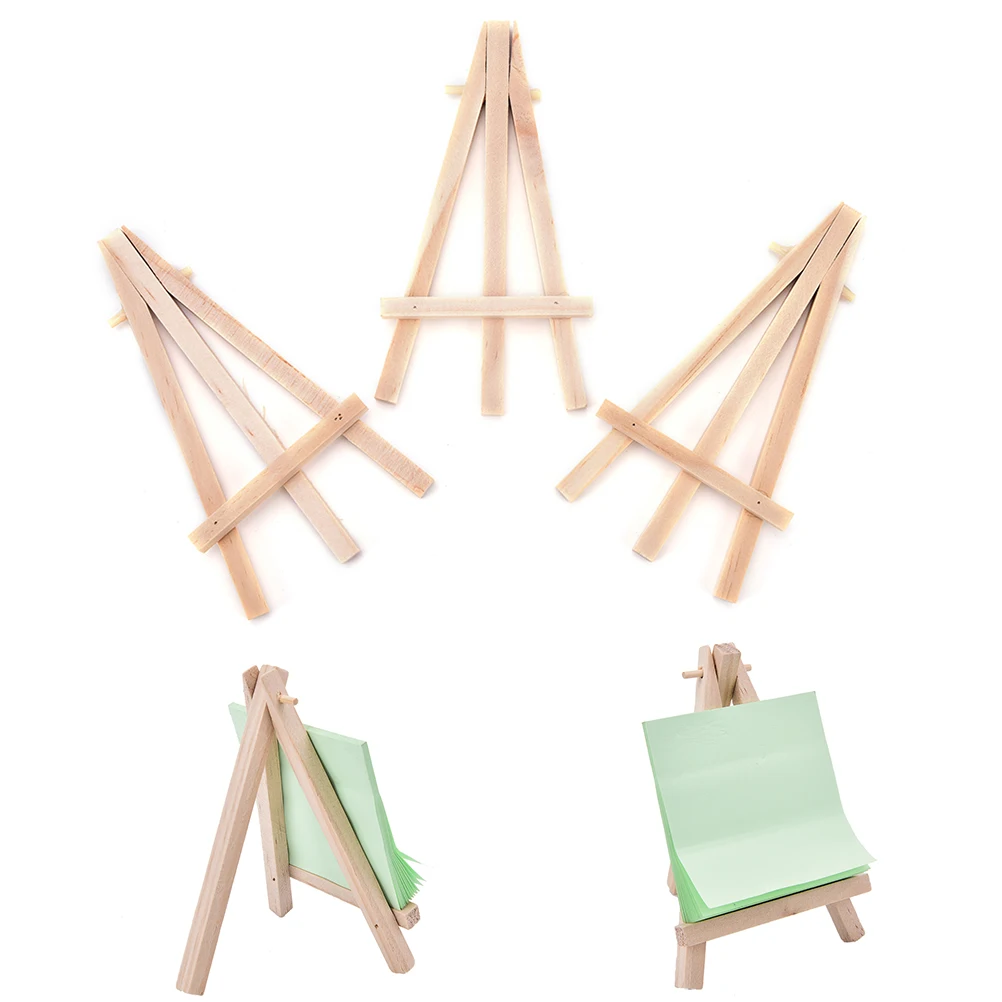 

1pcs Wooden Mini Artist Easel Wood Wedding Table Card Stand Display Holder For Party Decoration 12.5*7cm Table-top Easels