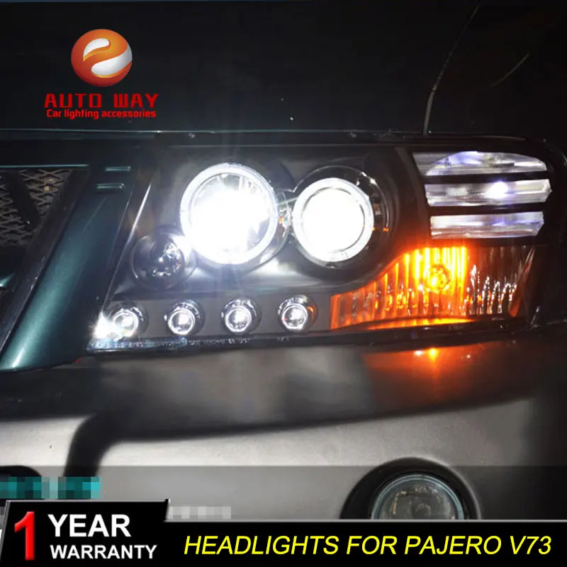 Автомобильный Стайлинг чехол для передней фары Mitsubishi Pajero V73 светодиодные V77 DRL