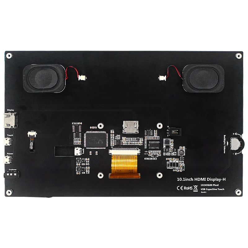 10 1 дюймовый ЖК дисплей Raspberry Pi 4 IPS емкостный сенсорный экран 1024x600 с держателем для