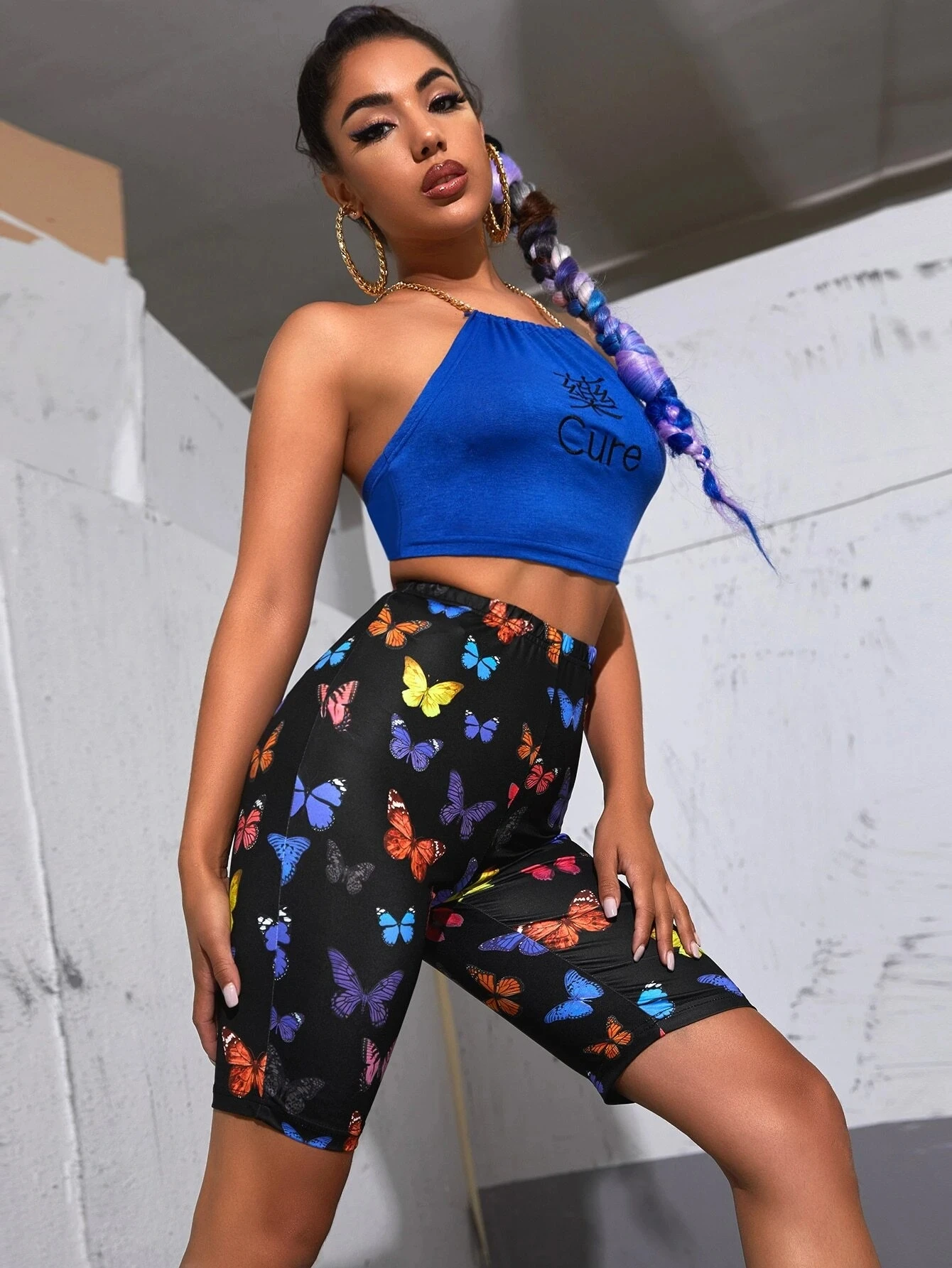 

New Butterfly Print High Waist Shorts for Women Girls Casual Elastic Waist Push Up Hip Slim Leggings Fashion Female Bottoms