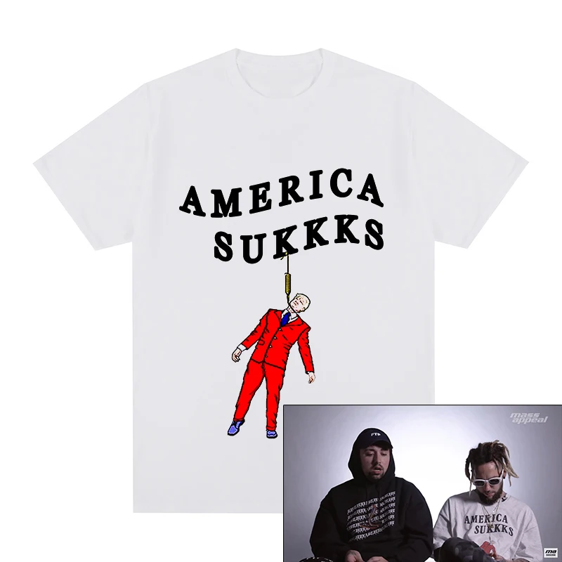 Футболка мужская с парнями из Suicideboys хлопковая тенниска в стиле хип-хоп/рэп майка