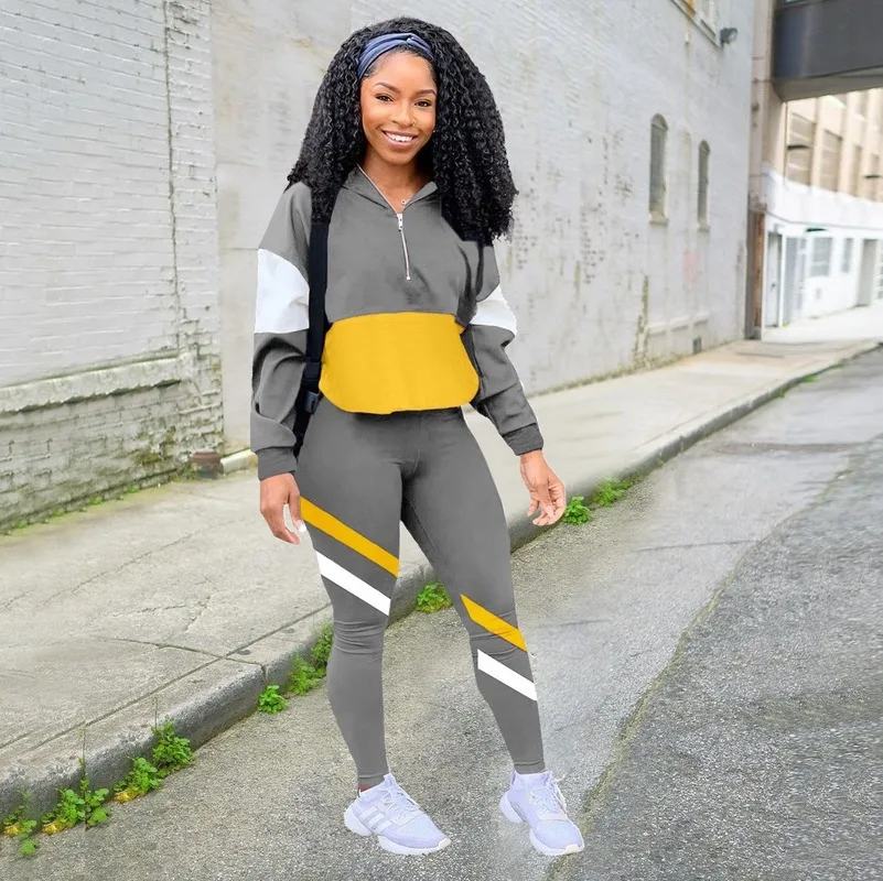 

Комплект из двух предметов Lugentolo, Женские топы и брюки, весенний модный спортивный костюм для отдыха, пуловер с V-образным вырезом, уличная од...