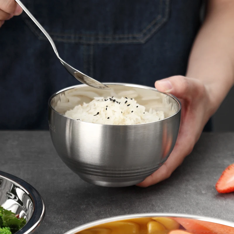 1 шт. SUS 304 чаша из нержавеющей стали анти обжигание осенняя изоляция углубление