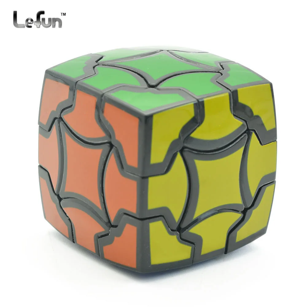 LeFun волшебный цветок Новинка 3x3x3 скоростной магический куб 55 мм черная наклейка красочная коробка обучающая головоломка Cubo magico игрушки