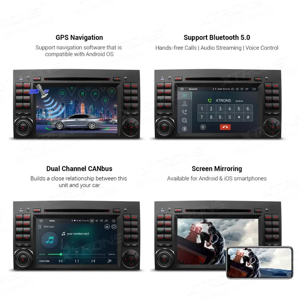 XTRONS Android 10 0 радио GPS автомобильный DVD плеер для Mercedes Benz W245 2005 2011 W169 2004 2012 Viano Vito W639 2006
