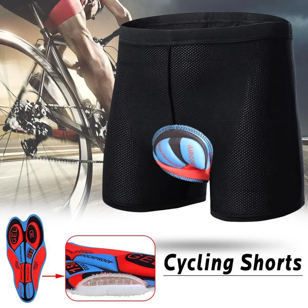 Cycling Shorts Gel Pad Coolmax 9D S-XXXL Cushion MTB Bike Base Seat Breathable Shockproof Bicycle Underwear Pads | Спорт и