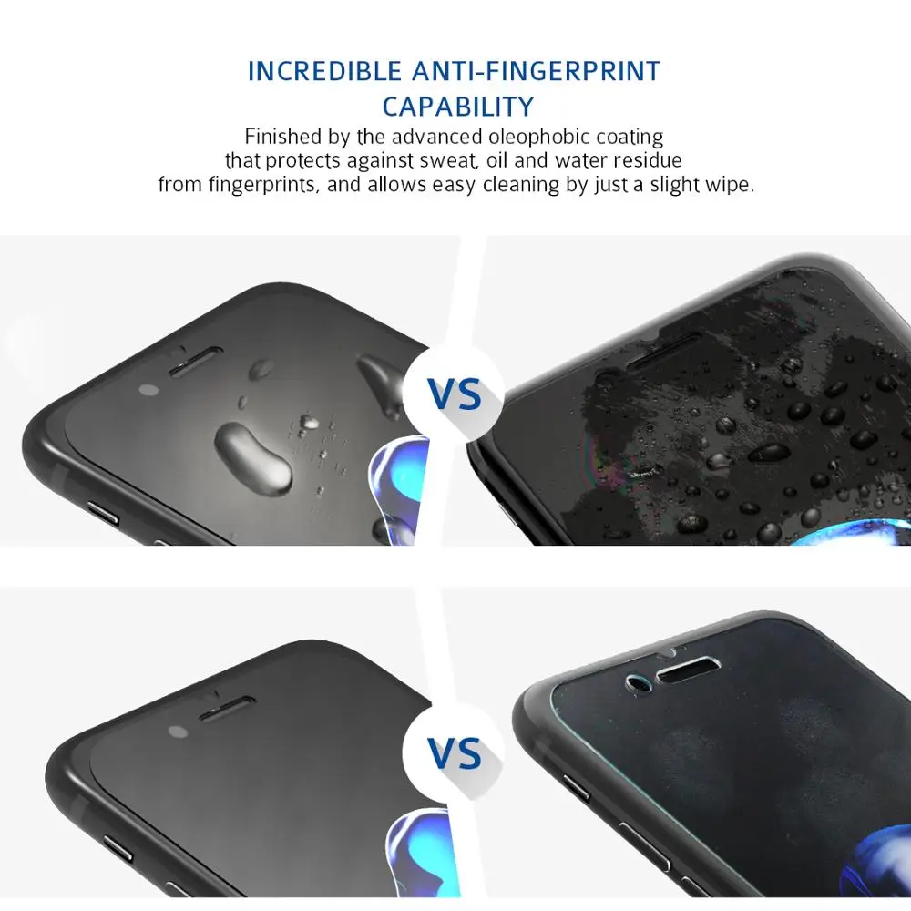 Mpow 2 шт. прозрачная Защита экрана для iPhone 7 9H твердость 0 33 мм тонкое закаленное