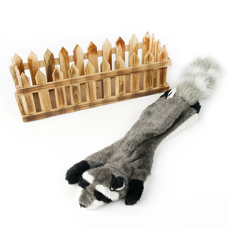 

Игрушки для собак без набивки, набор жевательных игрушек для собак с белкой и енотом, плюшевые игрушки для собак средних и крупных пород