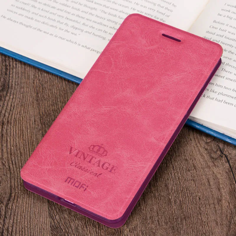 Rose Red Чехол-книжка из искусственной кожи для Xiaomi Redmi Note 8 Pro, Mofi для Xiaomi Redmi Note 8, высококачественный чехол-книжка для мобильного телефона - Цвет: Rose Red