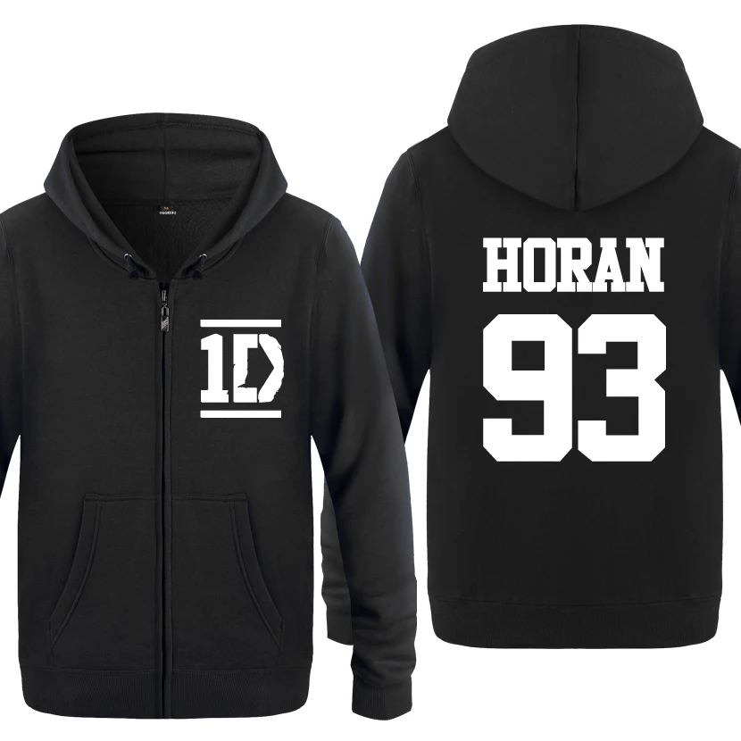 Хоран 93 One Direction 1D кофты Для мужчин 2020 s с капюшоном и застежкой молнией Флисовые