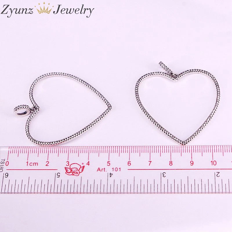 3 шт. 42*44 мм искусственная подвеска с микрозакрепкой цвет под старину