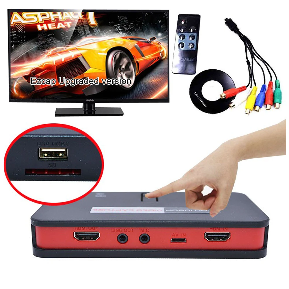 Новинка 2017 рекордер vhs на dvd запись видео в USB флэш-диск или SD TF-карту