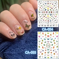 ca series ca 054spring butterfly series 3d back glue self adhesive nail art nail sticker decoration tool sliders for nail decals