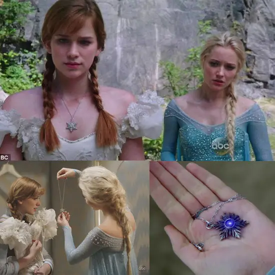 ONce Upon a Time/система приготовления замороженной Анны кулон-Снежинка