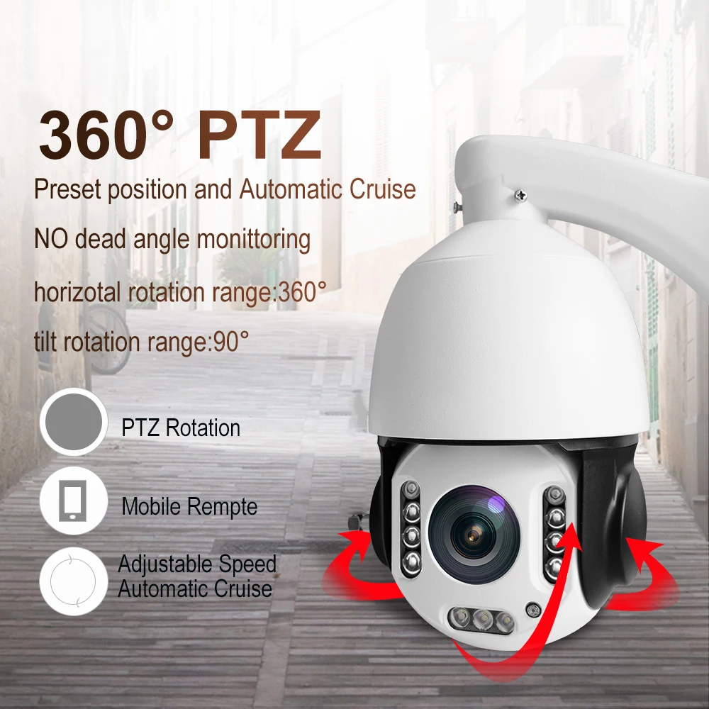 IMPORX 5MP wifi Автоматическая отслеживающая ip-камера 20X оптический зум слежение за человеком высокоскоростная купольная ip-камера 2592x1944 PTZ сетевая камера s