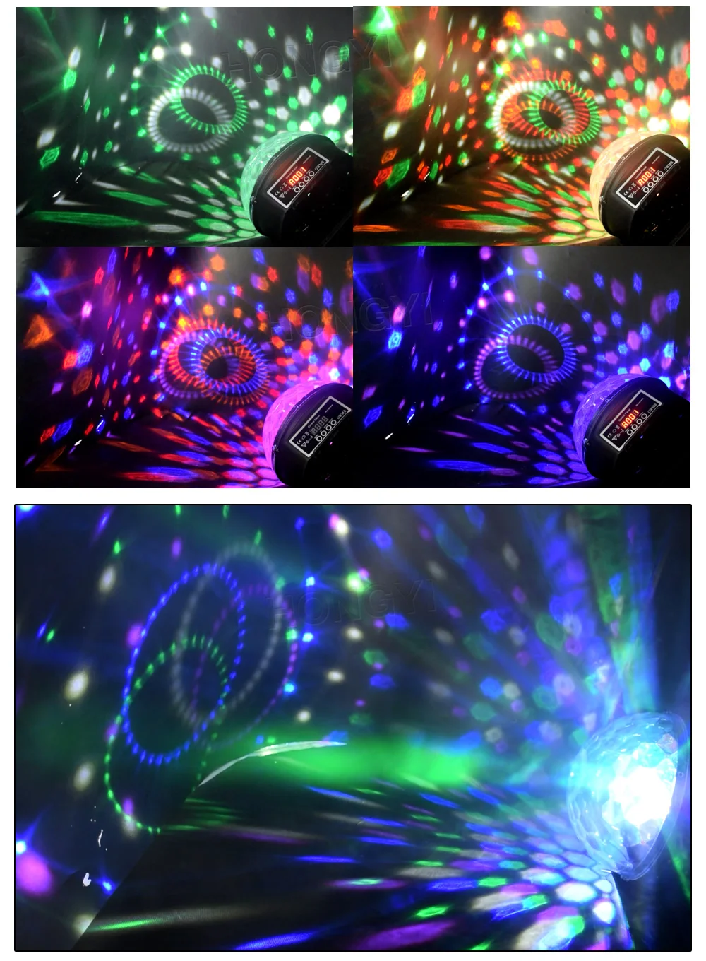 RGB светодиодный музыкальный сценический освещение дискотечное Клубное шоу ламповый проектор