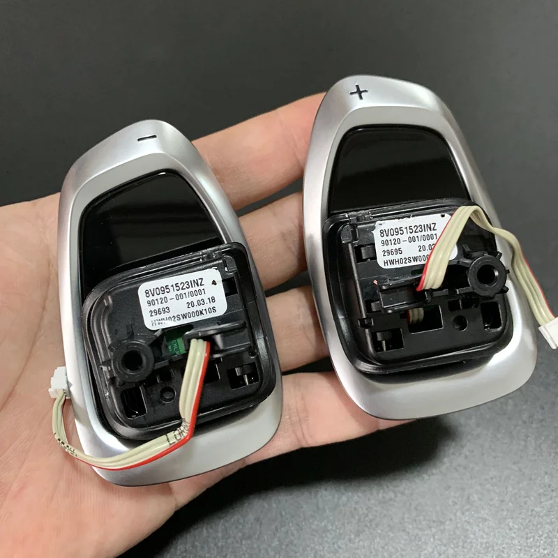 Черное глянцевое хромированное весло рулевого колеса Tiptronic для Audi A3 A4 A5 A6 S3 S4 S5 S6 RS3