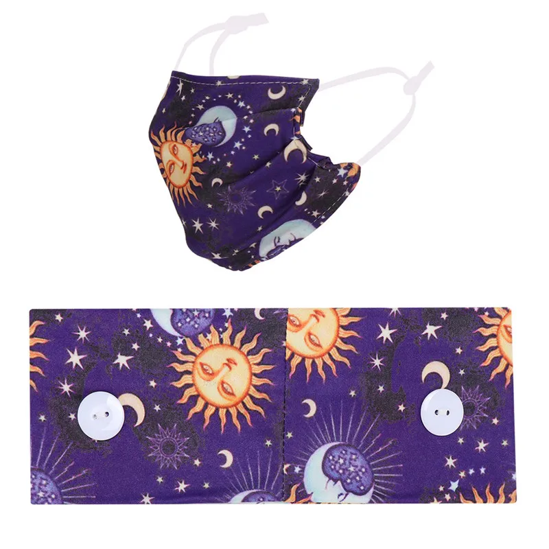 2 шт. набор для волос в полоску с цветочным принтом Женская Пылезащитная маска на