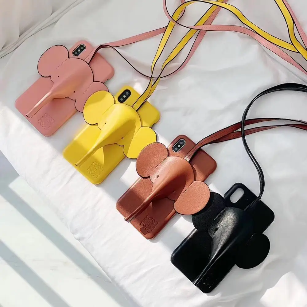 GT кожаный чехол для мобильного телефона с маленьким слоном IPhone X 8plus 8 7 7plus 6 6splus 11 por