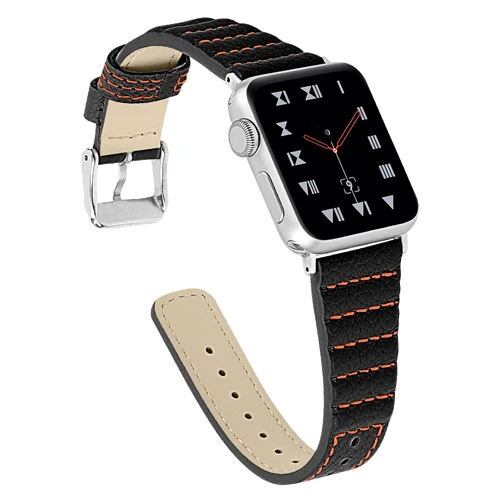 2 Кожаный ремешок для apple watch, ремешок 42 мм, 38 мм, ремешок, correa, 44 мм 40 мм, ремешок для наручных часов iwatch, 5/4/3/2/1 браслет apple watch аксессуары - Цвет ремешка: 2