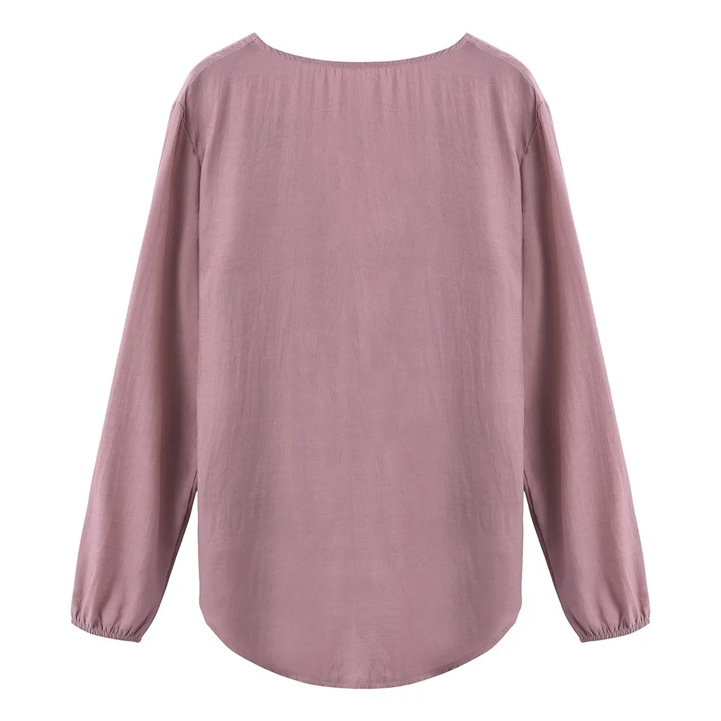 

SAGACE Solid Blouses And Tops Women Button Autumn Casual Long Sleeve T Shirt Blouse Ladies Loose Office Shirt Female Tops Shirt