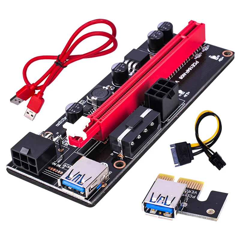 

Ver009S Pci-E Riser Express 1X 4X 8X 16X Extender Riser Adapter Card Power Cable